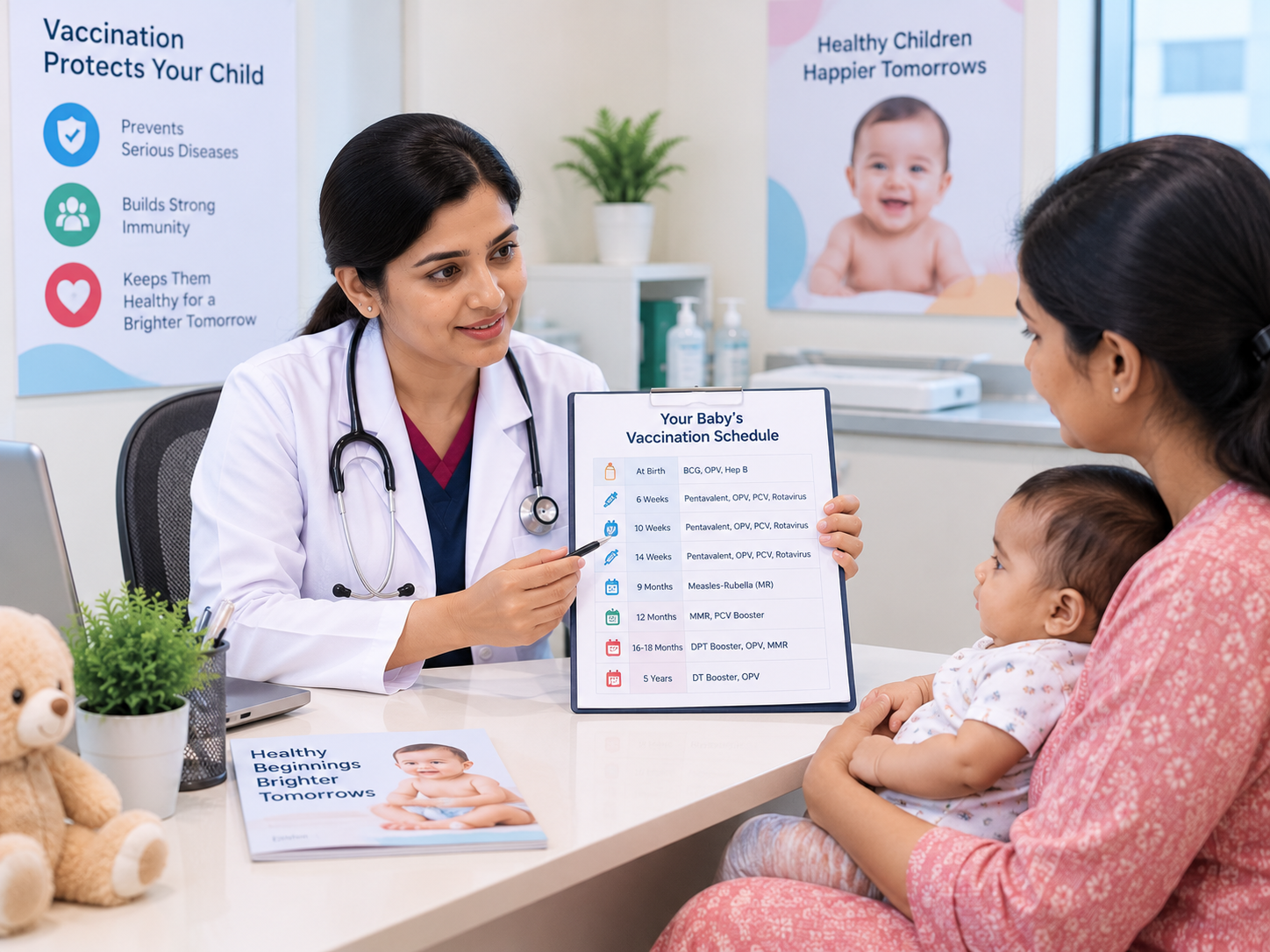 Paediatric vaccination consultation for child at Sanjeevini Hospital