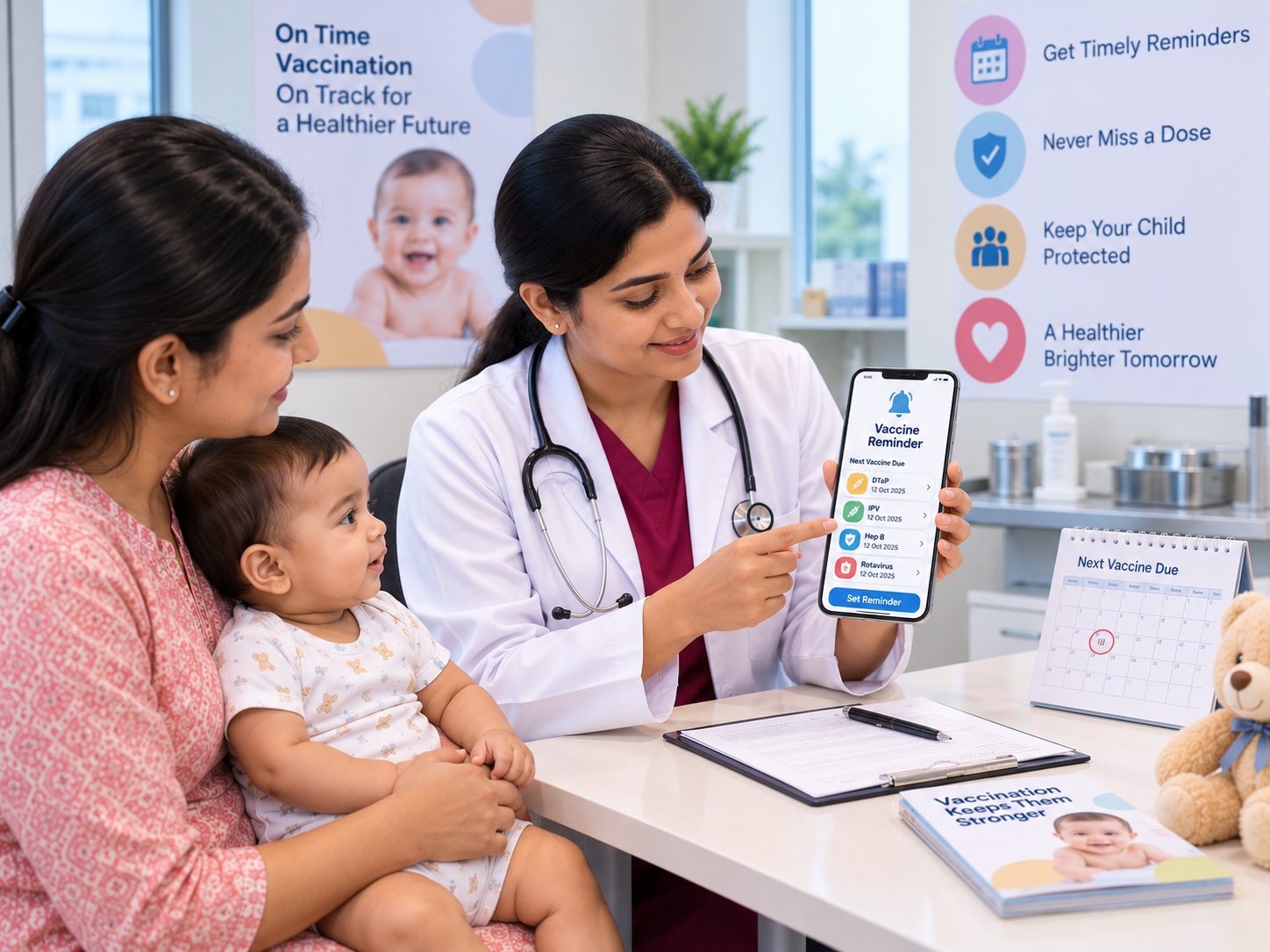 Vaccination reminder call to parents for child immunization