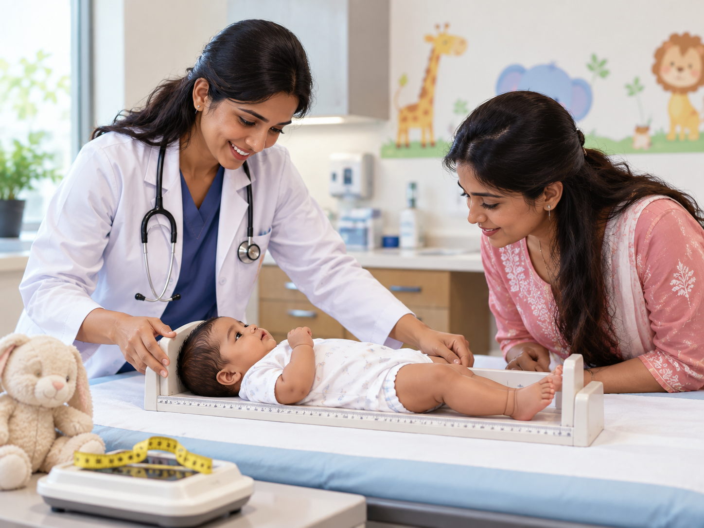Initial growth assessment consultation for child at Sanjeevini Hospital