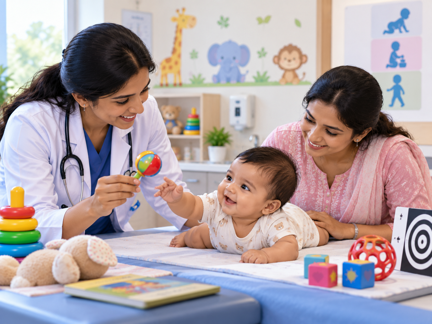 Developmental milestone screening for child by paediatrician