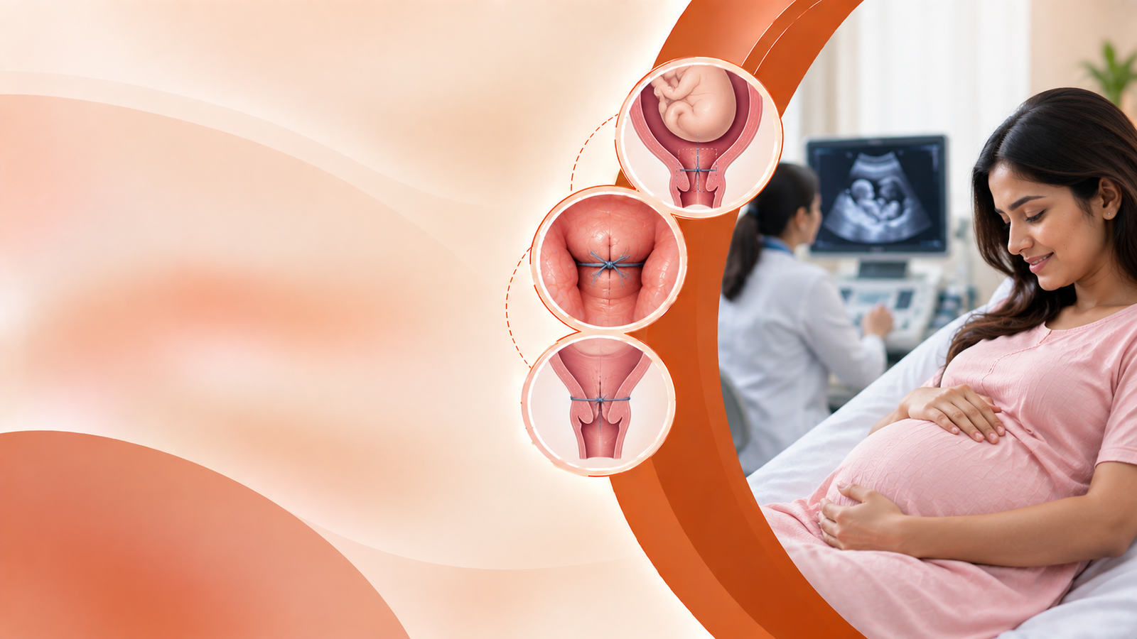 Obstetrician explaining cervical cerclage procedure to a pregnant patient at Sanjeevini Hospital, Raichur