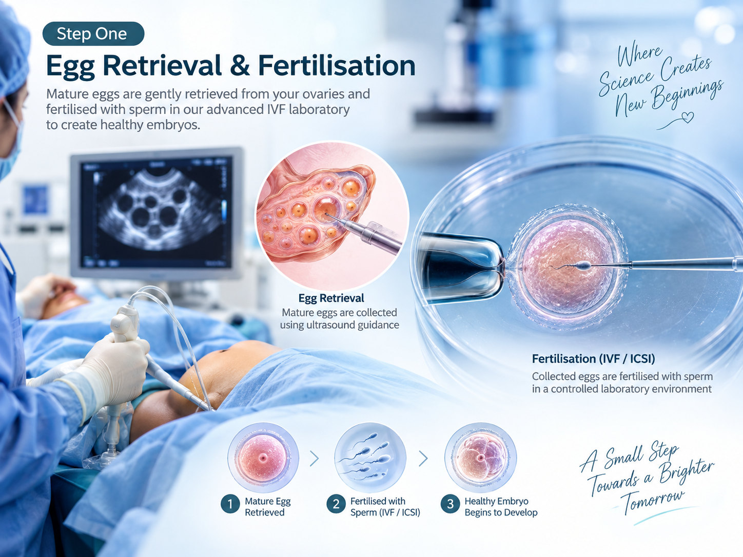 Egg retrieval and fertilisation
