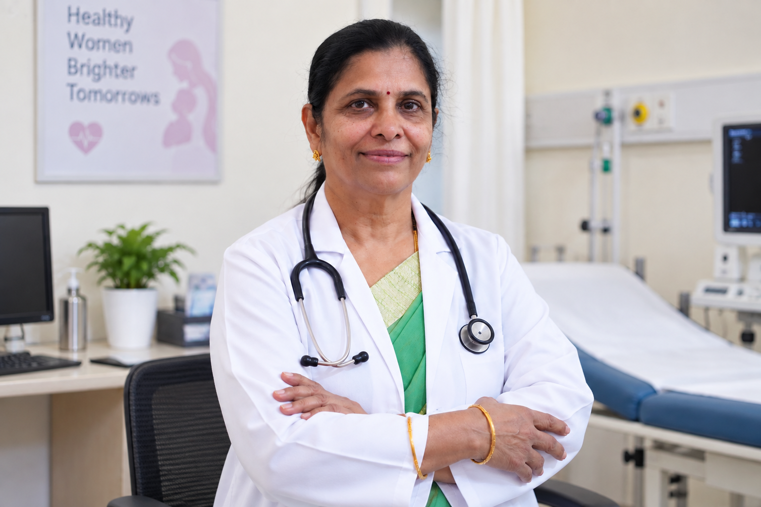 Dr. Vasundhari M.J. gynecologist specializing in abdominal and vaginal hysterectomy at Sanjeevini Hospital Raichur