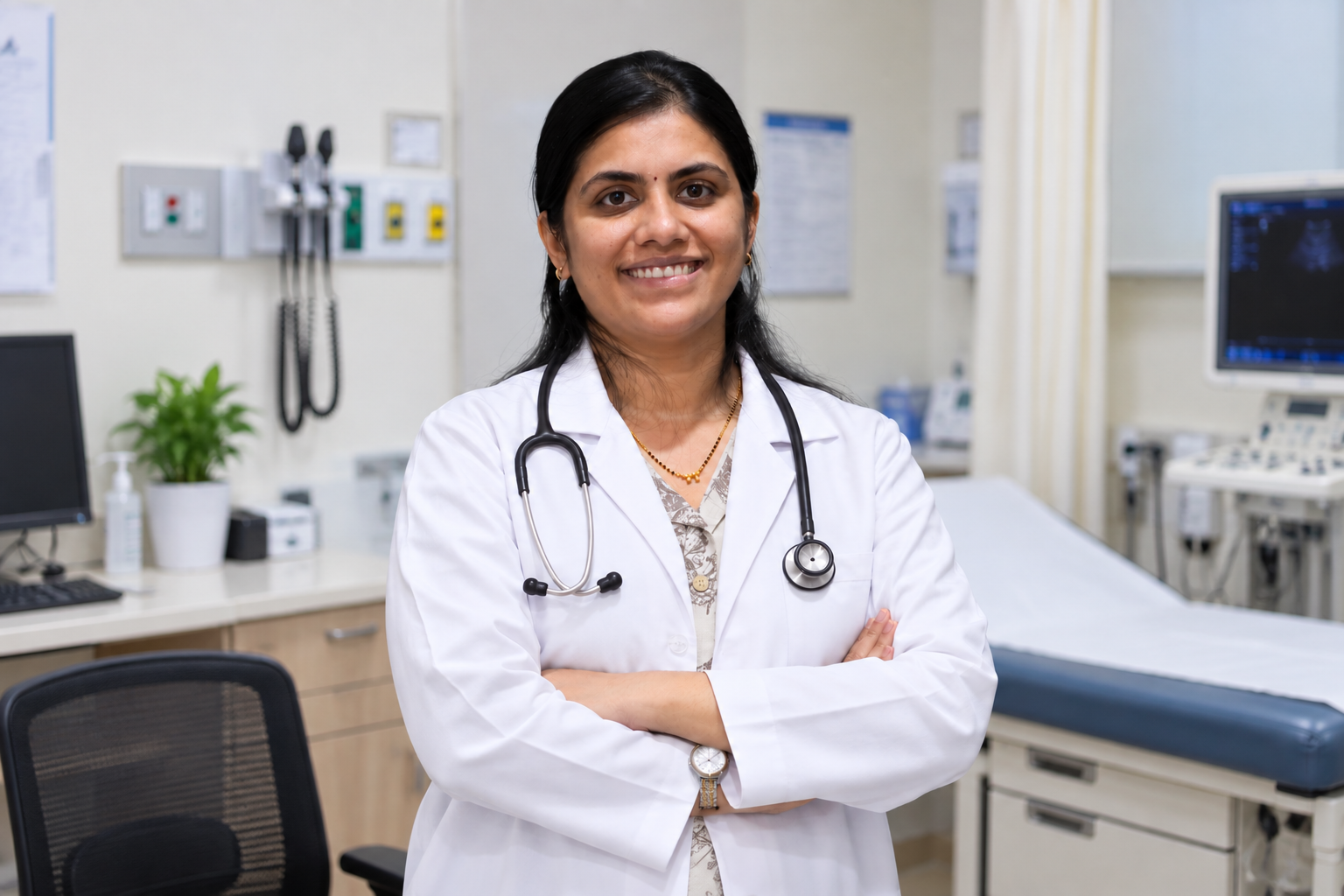 Dr. Apoorva P. gynecologist specializing in abdominal and vaginal hysterectomy at Sanjeevini Hospital Raichur